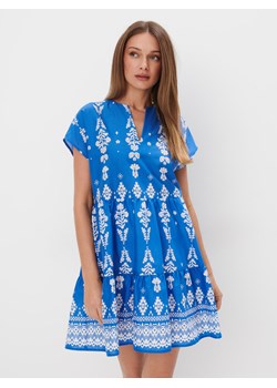 Mohito - Trapezowa sukienka mini - niebieski ze sklepu Mohito w kategorii Sukienki - zdjęcie 173700551
