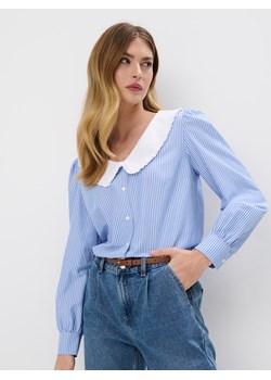 Mohito - Bluzka w paski - błękitny ze sklepu Mohito w kategorii Koszule damskie - zdjęcie 173700783