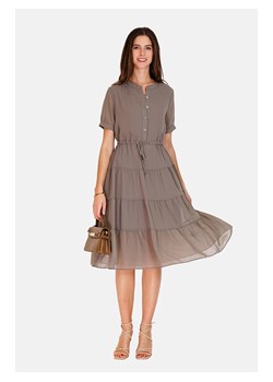 ASSUILI Sukienka w kolorze szarobrązowym ze sklepu Limango Polska w kategorii Sukienki - zdjęcie 173701942