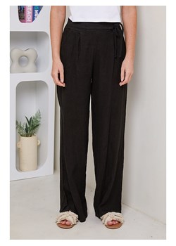 Rodier Lin Lniane spodnie w kolorze czarnym ze sklepu Limango Polska w kategorii Spodnie damskie - zdjęcie 173702090