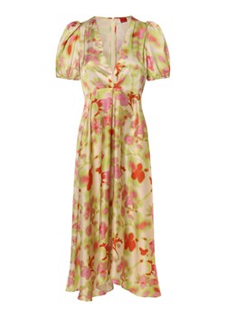 HUGO Sukienka damska - Kugalla-1 Kobiety Satyna cytrynowy wzorzysty ze sklepu vangraaf w kategorii Sukienki - zdjęcie 173702850