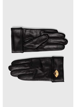 Karl Lagerfeld rękawiczki skórzane damskie kolor czarny 245W3603 ze sklepu ANSWEAR.com w kategorii Rękawiczki damskie - zdjęcie 173704313