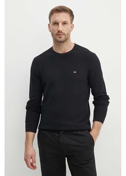 Calvin Klein sweter męski kolor czarny lekki K10K113031 ze sklepu ANSWEAR.com w kategorii Swetry męskie - zdjęcie 173704344