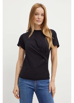 MAX&amp;Co. t-shirt bawełniany damski kolor czarny 2426946051200 ze sklepu ANSWEAR.com w kategorii Bluzki damskie - zdjęcie 173704381