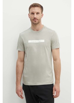 Calvin Klein t-shirt bawełniany męski kolor beżowy z nadrukiem K10K113110 ze sklepu ANSWEAR.com w kategorii T-shirty męskie - zdjęcie 173704421