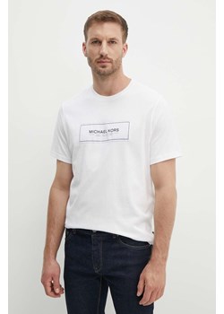 Michael Kors t-shirt bawełniany męski kolor biały gładki CT4525L1V2 ze sklepu ANSWEAR.com w kategorii T-shirty męskie - zdjęcie 173704430