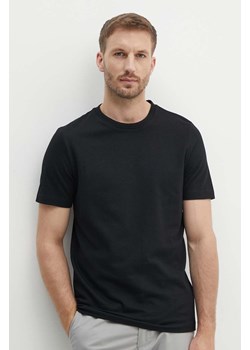 BOSS t-shirt męski kolor czarny gładki ze sklepu ANSWEAR.com w kategorii T-shirty męskie - zdjęcie 173704464