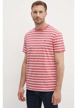 Polo Ralph Lauren t-shirt bawełniany męski kolor różowy wzorzysty 710934662 ze sklepu ANSWEAR.com w kategorii T-shirty męskie - zdjęcie 173704642