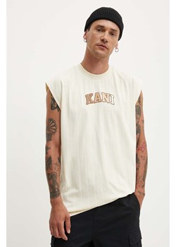 Karl Kani t-shirt bawełniany męski kolor beżowy 6031486 ze sklepu ANSWEAR.com w kategorii T-shirty męskie - zdjęcie 173704692