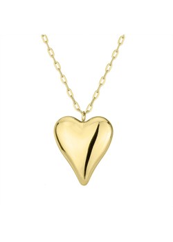 Heart złote dmuchane serce naszyjnik na łańcuszku ze stali szlachetnej ze sklepu manoki.pl w kategorii Naszyjniki - zdjęcie 173704843
