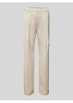 Spodnie o kroju regular fit z zakładkami w pasie i kieszenią cargo ze sklepu Peek&Cloppenburg  w kategorii Spodnie damskie - zdjęcie 173705264