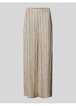 Spodnie materiałowe z szeroką nogawką i bocznymi,wpuszczanymi kieszeniami ze sklepu Peek&Cloppenburg  w kategorii Spodnie damskie - zdjęcie 173705351