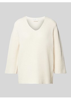 Sweter z dzianiny z dekoltem w serek ze sklepu Peek&Cloppenburg  w kategorii Swetry damskie - zdjęcie 173705584