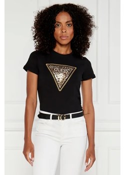 GUESS T-shirt TRIANGLE LEO | Slim Fit ze sklepu Gomez Fashion Store w kategorii Bluzki damskie - zdjęcie 173706362
