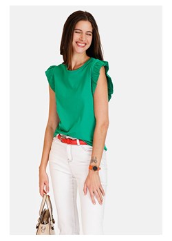 ASSUILI Koszulka w kolorze zielonym ze sklepu Limango Polska w kategorii Bluzki damskie - zdjęcie 173707083