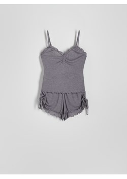 Reserved - Dwuczęściowa piżama - ciemnoszary ze sklepu Reserved w kategorii Piżamy damskie - zdjęcie 173708293