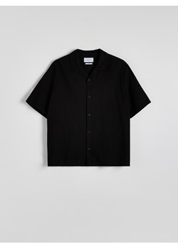 Reserved - Koszula comfort z lnem - czarny ze sklepu Reserved w kategorii Koszule męskie - zdjęcie 173708382