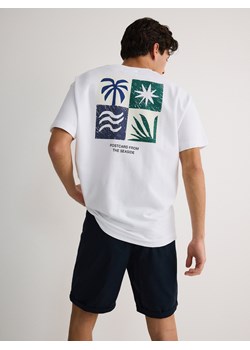 Reserved - T-shirt relaxed fit z nadrukiem - biały ze sklepu Reserved w kategorii T-shirty męskie - zdjęcie 173708612