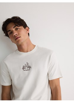 Reserved - T-shirt regular z nadrukiem - złamana biel ze sklepu Reserved w kategorii T-shirty męskie - zdjęcie 173710972