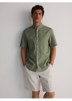 Reserved - Koszula comfort z domieszką lnu - jasnozielony ze sklepu Reserved w kategorii Koszule męskie - zdjęcie 173714124