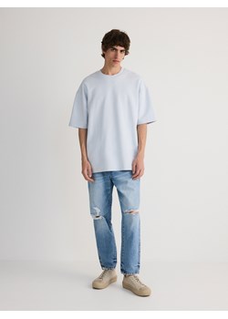 Reserved - Gładki T-shirt oversize - jasnoniebieski ze sklepu Reserved w kategorii T-shirty męskie - zdjęcie 173714212