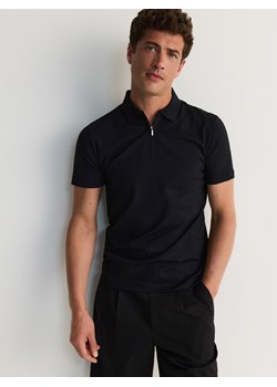 Reserved - Koszulka polo regular fit - czarny ze sklepu Reserved w kategorii T-shirty męskie - zdjęcie 173714321