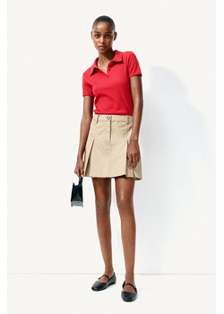 H & M - Top polo w prążki - Czerwony ze sklepu H&M w kategorii Bluzki damskie - zdjęcie 173714814