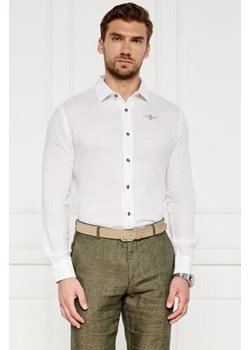 Aeronautica Militare Lniana koszula | Regular Fit ze sklepu Gomez Fashion Store w kategorii Koszule męskie - zdjęcie 173715001