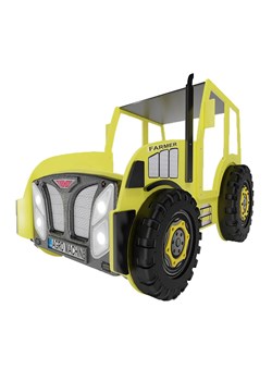 Żółte łóżko traktor dla dziecka z materacem - Vivus 90x180 cm ze sklepu Edinos.pl w kategorii Łóżka i materace - zdjęcie 173715443