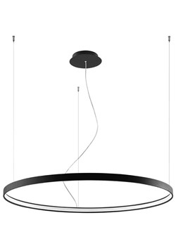 Czarna lampa wisząca LED ring - EXX230-Riwas ze sklepu Edinos.pl w kategorii Lampy wiszące - zdjęcie 173715842