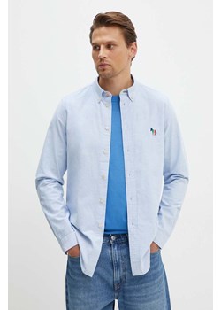 PS Paul Smith koszula bawełniana męska kolor niebieski regular z kołnierzykiem klasycznym M2R.599R.N21846 ze sklepu ANSWEAR.com w kategorii Koszule męskie - zdjęcie 173717483