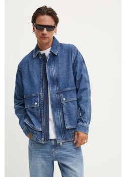 Karl Lagerfeld Jeans kurtka jeansowa męska kolor niebieski przejściowa 245D1401 ze sklepu ANSWEAR.com w kategorii Kurtki damskie - zdjęcie 173717550
