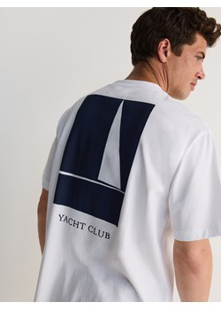 Reserved - T-shirt relaxed z nadrukiem - biały ze sklepu Reserved w kategorii T-shirty męskie - zdjęcie 173718122