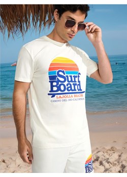 Sinsay - Koszulka - kremowy ze sklepu Sinsay w kategorii T-shirty męskie - zdjęcie 173720100