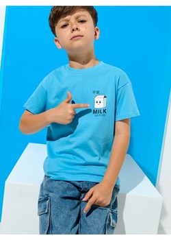 Sinsay - Koszulka z nadrukiem - mid blue ze sklepu Sinsay w kategorii T-shirty chłopięce - zdjęcie 173720231
