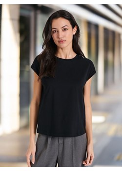 Sinsay - Koszulka bawełniana - czarny ze sklepu Sinsay w kategorii Bluzki damskie - zdjęcie 173720282