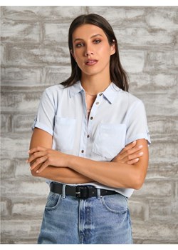 Sinsay - Koszula z krókim rękawem - błękitny ze sklepu Sinsay w kategorii Koszule damskie - zdjęcie 173720310