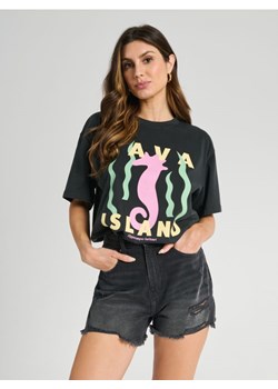 Sinsay - Koszulka z nadrukiem - szary ze sklepu Sinsay w kategorii Bluzki damskie - zdjęcie 173720381