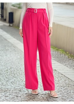 Sinsay - Spodnie z paskiem - różowy ze sklepu Sinsay w kategorii Spodnie damskie - zdjęcie 173720484