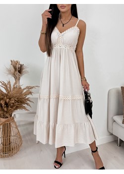 sukienka stella beżowa one size ze sklepu UBRA w kategorii Sukienki - zdjęcie 173720840