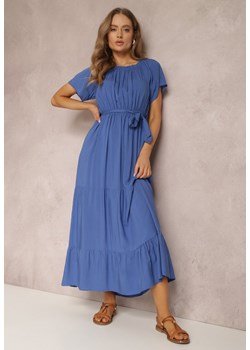 Niebieska Sukienka z Wiskozy Phoebiolea ze sklepu Renee odzież w kategorii Sukienki - zdjęcie 173721224
