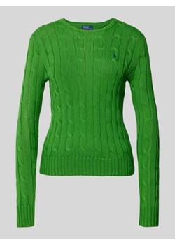 Sweter z dzianiny ze ściegiem warkoczowym model ‘JULIANNA’ ze sklepu Peek&Cloppenburg  w kategorii Swetry damskie - zdjęcie 173721634