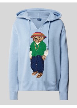 Sweter z dzianiny z wyhaftowanym motywem ze sklepu Peek&Cloppenburg  w kategorii Swetry damskie - zdjęcie 173721884
