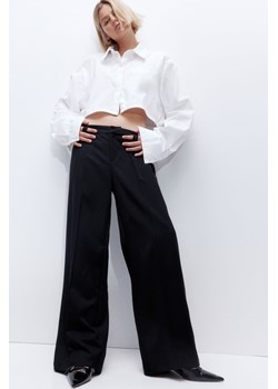 H & M - Szerokie eleganckie spodnie - Czarny ze sklepu H&M w kategorii Spodnie damskie - zdjęcie 173722114