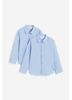 H & M - 2-pack easy-iron school shirts - Niebieski ze sklepu H&M w kategorii Koszule chłopięce - zdjęcie 173722124