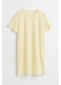H & M - T-shirtowa sukienka frotte - Żółty ze sklepu H&M w kategorii Sukienki - zdjęcie 173722214