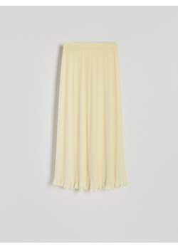 Reserved - Plisowana spódnica midi - jasnożółty ze sklepu Reserved w kategorii Spódnice - zdjęcie 173725022