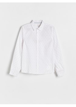 Reserved - Wzorzysta koszula - biały ze sklepu Reserved w kategorii Koszule chłopięce - zdjęcie 173725394
