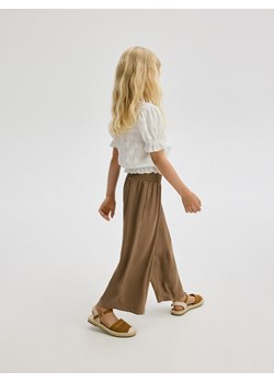 Reserved - Spodnie wide leg - złoty ze sklepu Reserved w kategorii Spodnie dziewczęce - zdjęcie 173725592