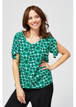 Bluzka koszulowa z rozcięciami przy rękawach ze sklepu Moodo.pl w kategorii Bluzki damskie - zdjęcie 173726343